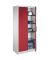 Stahlschrank 08921-00 S10112 lichtgrau, rubinrot 93,0 x 50,0 x 195,0 cm, aufgebaut